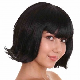 Customized Color Fashion Female Vampire Wig Cosplay Black Modern Lady Wigs Premium Breathable Capless Cap  Customized Color Fashion Female Vampire Wig Cosplay Black Modern Lady Wigs Premium Breathable Capless Cap