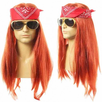 High Quality High Temperature Fiber Men's Punk Fluffy Head Cover Wig Long Synthetic Hair Halloween Supplies High Quality High Temperature Fiber Men's Punk Fluffy Head Cover Wig Long Synthetic Hair Halloween Supplies