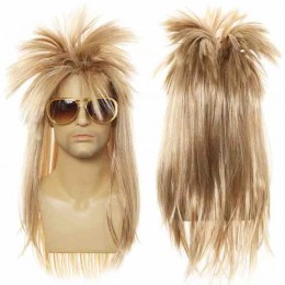 High Quality Wig Heat Resistant Synthetic Fiber Material Suitable for Men and Women Punk Rock Mullet Style for Parties Holidays  High Quality Wig Heat Resistant Synthetic Fiber Material Suitable for Men and Women Punk Rock Mullet Style for Parties Holidays