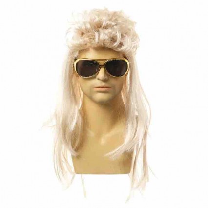 Men's Breathable 70s 80s Disco Style Synthetic Wig Long Straight Wig Fluffy Heat Resistant Fiber Suitable for Cosplay Men's Breathable 70s 80s Disco Style Synthetic Wig Long Straight Wig Fluffy Heat Resistant Fiber Suitable for Cosplay