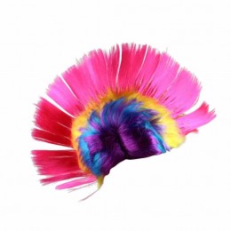 Rainbow Mohawk Wig For Men Women Parade Crazy Costume Wig Party Fashion Colorful Wig Unisex Festival Carnival Hair Accessories  Rainbow Mohawk Wig For Men Women Parade Crazy Costume Wig Party Fashion Colorful Wig Unisex Festival Carnival Hair Accessories