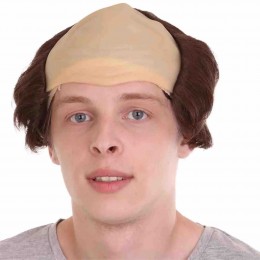 Adult Man Short Brown Balding Wig Halloween Party Funny Bald Wigs Festival Role Play Wigs Themed Party Supply  Adult Man Short Brown Balding Wig Halloween Party Funny Bald Wigs Festival Role Play Wigs Themed Party Supply