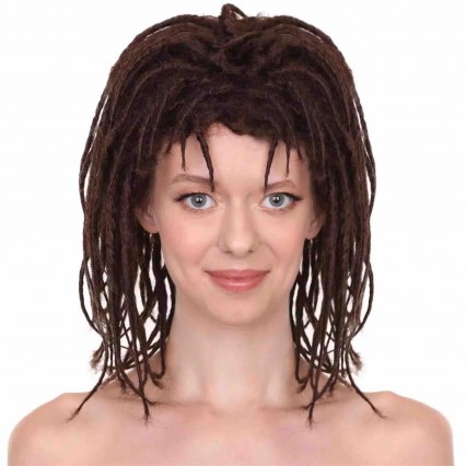 Adult Women Deluxe Short Dreadlock Wigs Synthetic Fiber Party Fashion Wig Role Play Party Favors Cosplay Hair Wigs Adult Women Deluxe Short Dreadlock Wigs Synthetic Fiber Party Fashion Wig Role Play Party Favors Cosplay Hair Wigs
