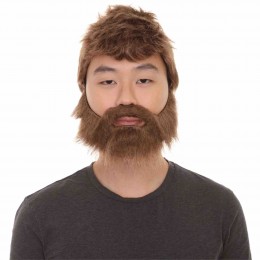 Brown Wig with Beard For Man Short Hair Wig Halloween Party Cosplay Wig Funny Performance Costume Accessories  Brown Wig with Beard For Man Short Hair Wig Halloween Party Cosplay Wig Funny Performance Costume Accessories