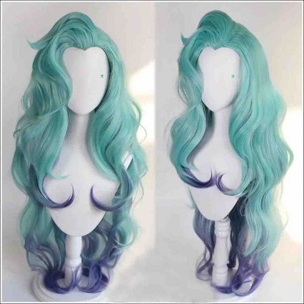Cosplay Wig Long Wave Green mixed Purple Party Wigs Cosplay Wig Long Wave Green mixed Purple Party Wigs