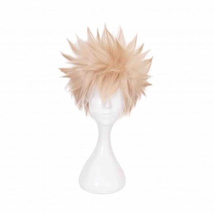 Cosplay Wig Short Blonde Mixed Pink Hair Men Anime Hair Wigs