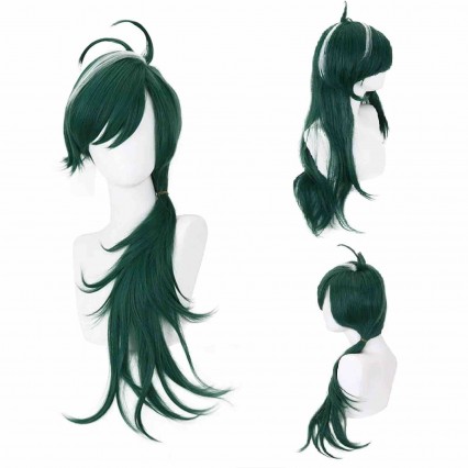High Quality Cosplay Wig for Man Dark Green Long Wavy Wigs for Halloween Festival Carnival Party Role Play Green Anime Wigs High Quality Cosplay Wig for Man Dark Green Long Wavy Wigs for Halloween Festival Carnival Party Role Play Green Anime Wigs