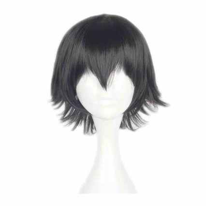 Short Wavy Black Wigs Role Play Halloween Party Cosplay Costume Wig Short Wavy Black Wigs Role Play Halloween Party Cosplay Costume Wig
