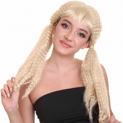 Women Long Blonde Curly Hair Wigs Role Play Halloween Wig Fancy Doll Curly Wig for Girls Fancy Party Halloween Hair Accesory Women Long Blonde Curly Hair Wigs Role Play Halloween Wig Fancy Doll Curly Wig for Girls Fancy Party Halloween Hair Accesory