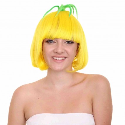 Yellow Pineapple Unisex Wig Fruit Party Fancy Cosplay Halloween Wig Yellow Pineapple Unisex Wig Fruit Party Fancy Cosplay Halloween Wig