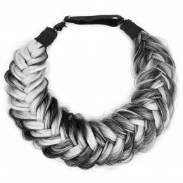 Chunky Fluffy Elastic Stretch Headband Hairpiece Braided Headband Women Girl Accessary  Chunky Fluffy Elastic Stretch Headband Hairpiece Braided Headband Women Girl Accessary