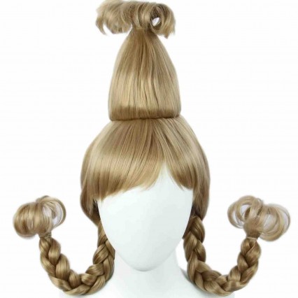 Costume Wig with Wire Braids Halloween Cosplay Wig for Women Costume Wig with Wire Braids Halloween Cosplay Wig for Women