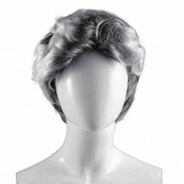 Grey Old Man Wig Halloween Costume Accessory Top Quality Natural Realistic Gray Gradient Color Men Short Curly Synthetic Wig  Grey Old Man Wig Halloween Costume Accessory Top Quality Natural Realistic Gray Gradient Color Men Short Curly Synthetic Wig