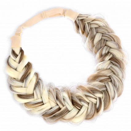 White Blonde Hair Braid Headband Elastic Stretch Braid Headbands White Blonde Hair Braid Headband Elastic Stretch Braid Headbands