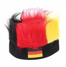 2023 football sports fans products football souvenir hairy headband wig cap with Germany country flag