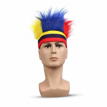 Colombia Wild Funny Soccer Fans Wig Cosplay Wig Party Wigs Wholesale Colombia Wild Funny Soccer Fans Wig Cosplay Wig Party Wigs Wholesale