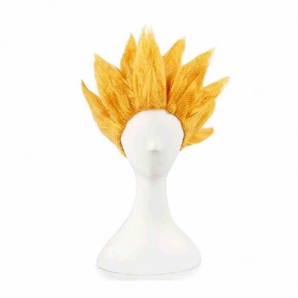 Factory wholesale fashion Goku cosplay TV/Movie wigs blue yellow anime wig Factory wholesale fashion Goku cosplay TV/Movie wigs blue yellow anime wig