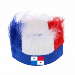 Flame retardant hair customized design party wig multi-color hairy headband for sports event souvenir fans wig  Flame retardant hair customized design party wig multi-color hairy headband for sports event souvenir fans wig