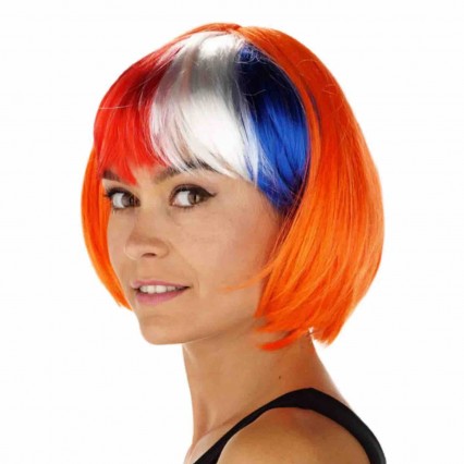 Football Rugby France Costa Rica Fans Headband Wigs Disco Fancy Dress Costume Party Wig Accessory Football Rugby France Costa Rica Fans Headband Wigs Disco Fancy Dress Costume Party Wig Accessory