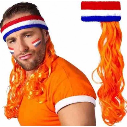 Football rugby france fans headband wigs Costa Rica soccer fan wig cheering props Football rugby france fans headband wigs Costa Rica soccer fan wig cheering props