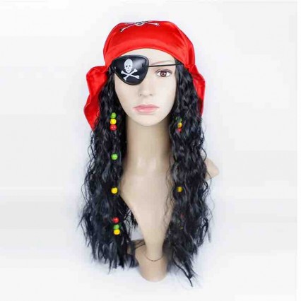 Pirate Costume Sets Pirate Cosplay Headwear Pirate Wig Eye Patch for Halloween Masquerade Party Pirate Costume Sets Pirate Cosplay Headwear Pirate Wig Eye Patch for Halloween Masquerade Party