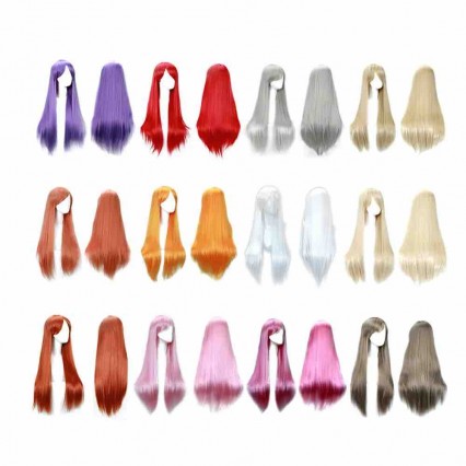 Halloween Bachelorette Party Neon Colorful Long Bob Wigs Stage Performance Cosplay Hair Wig Halloween Bachelorette Party Neon Colorful Long Bob Wigs Stage Performance Cosplay Hair Wig