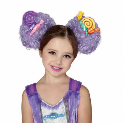 Halloween Pompom Candy Clown Wig Child Costume Accessory Cosplay Hair Wig Halloween Pompom Candy Clown Wig Child Costume Accessory Cosplay Hair Wig