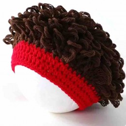 Kids Hip Hop Hand Crochet Woolen Yarn Children Hats and Caps Novelty Hat Winter Handmade Wig Woolen Cap  Kids Hip Hop Hand Crochet Woolen Yarn Children Hats and Caps Novelty Hat Winter Handmade Wig Woolen Cap