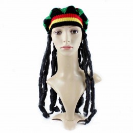 Knitted Braid Dreadlocks Reggae Beanie Hat Male Winter Hip Hop Har for Halloween Masquerade Party  Knitted Braid Dreadlocks Reggae Beanie Hat Male Winter Hip Hop Har for Halloween Masquerade Party