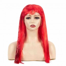 Wholesale long Gold straight hair festive performance supplies Carnival Synthetic wig Christmas/Halloween wig Bright party wig  Wholesale long Gold straight hair festive performance supplies Carnival Synthetic wig Christmas/Halloween wig Bright party wig