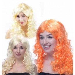 Women Synthetic Wigs Fancy Dress Lady long wave Wigs for Carnival Halloween bachelorette Party curly Wigs  Women Synthetic Wigs Fancy Dress Lady long wave Wigs for Carnival Halloween bachelorette Party curly Wigs