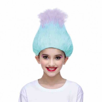 Christmas stage performance wig children's Halloween Trolls cosplay wig party wig for kids Christmas stage performance wig children's Halloween Trolls cosplay wig party wig for kids