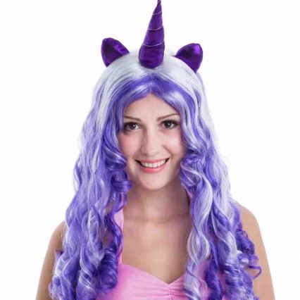 Colorful Carival Party Cosplay Unicorn Wigs Halloween Women's Headgear Headband Lolita Dress Up Wig Colorful Carival Party Cosplay Unicorn Wigs Halloween Women's Headgear Headband Lolita Dress Up Wig