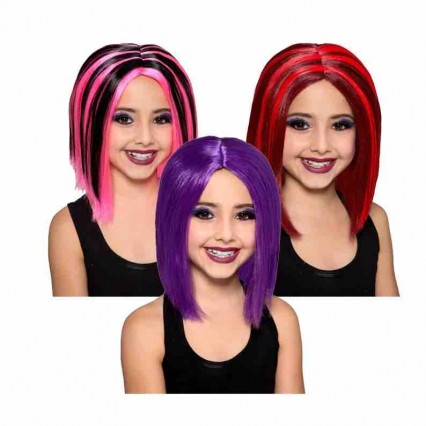 Europe fashion wigs short straight human hair wigs Halloween cosplay kids wig Europe fashion wigs short straight human hair wigs Halloween cosplay kids wig