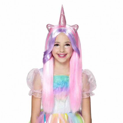 Wholesale Pony Unicorn wig kids cosplay wigs Halloween Masquerade Party Wig Wholesale Pony Unicorn wig kids cosplay wigs Halloween Masquerade Party Wig