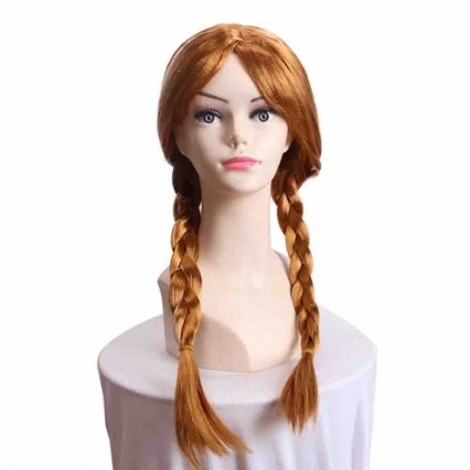Long Braided Cosplay Wigs Silver Brown Blonde Anna Wig Costume Party Heat Resistant Synthetic Hair Long Braided Cosplay Wigs Silver Brown Blonde Anna Wig Costume Party Heat Resistant Synthetic Hair