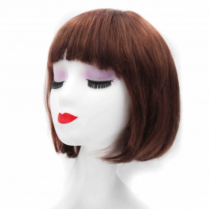 Short Bobo Wigs Synthetic Wig For Women Straight Blonde Wig Brown Blue Black Pink for student Short Bobo Wigs Synthetic Wig For Women Straight Blonde Wig Brown Blue Black Pink for student