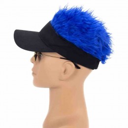 Custom embroidery logo supporters promotion gift wig flair hair baseball cap sun visor fun halloween party toupee hat  Custom embroidery logo supporters promotion gift wig flair hair baseball cap sun visor fun halloween party toupee hat