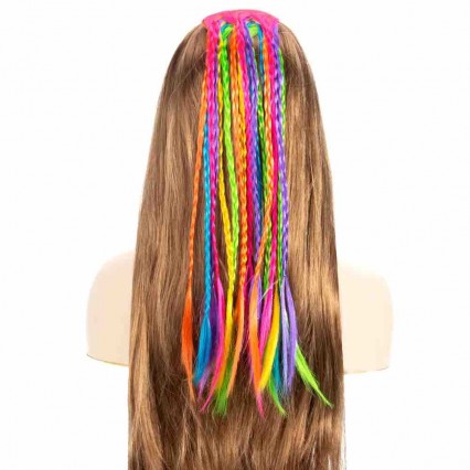 Factory colorful braids Synthetic Hair colorful Curly Wig Rainbow dreadlocks wig party wig piece Factory colorful braids Synthetic Hair colorful Curly Wig Rainbow dreadlocks wig party wig piece