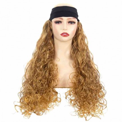 Factory headband party wig Big Wave Curly Synthetic Hair long mullet wig wholesale party wig Factory headband party wig Big Wave Curly Synthetic Hair long mullet wig wholesale party wig