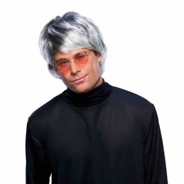 Rubies Dark Grey Pop Star Mod 60s 70s Wig Halloween Costume Accessory  Rubies Dark Grey Pop Star Mod 60s 70s Wig Halloween Costume Accessory