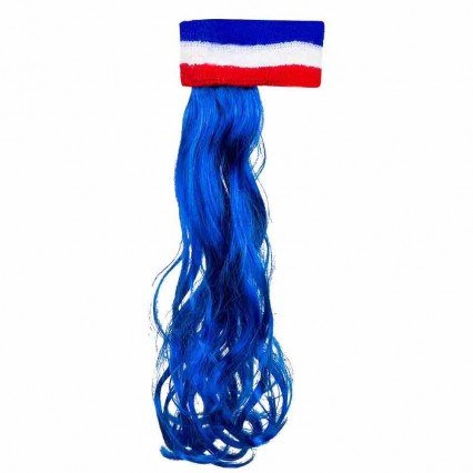 Wholesale funny hats wavy synthetic hair party wigs mullet wig with stretch sweatband Wholesale funny hats wavy synthetic hair party wigs mullet wig with stretch sweatband