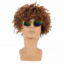 Fashion Fluffy Small Curly 30cm Black Short Curly Hair Afro Brazilian Black Men's Wig party cosplay wig  Fashion Fluffy Small Curly 30cm Black Short Curly Hair Afro Brazilian Black Men's Wig party cosplay wig