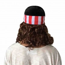 Novelty Halloween party hot products stripes mullets headband wig  Novelty Halloween party hot products stripes mullets headband wig