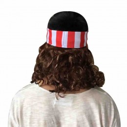 Novelty Halloween party hot products stripes mullets headband wig  Novelty Halloween party hot products stripes mullets headband wig