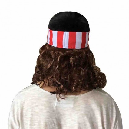 Novelty Halloween party hot products stripes mullets headband wig Novelty Halloween party hot products stripes mullets headband wig