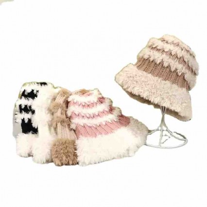 trendy Fuzzy plush fisherman's hat Winter Plush Faux fur Bucket Hats - Fluffy Sherpa women's winter hats trendy Fuzzy plush fisherman's hat Winter Plush Faux fur Bucket Hats - Fluffy Sherpa women's winter hats