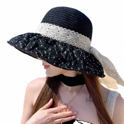 wholesale breathable lace wide brim sunscreen hat UV protection Fisherman bucket Hats Travel beach sun women's fisherman's hat wholesale breathable lace wide brim sunscreen hat UV protection Fisherman bucket Hats Travel beach sun women's fisherman's hat