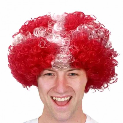 Wholesale ready to ship cheap 100g football fans wig country flag color afro wig clown wig Wholesale ready to ship cheap 100g football fans wig country flag color afro wig clown wig