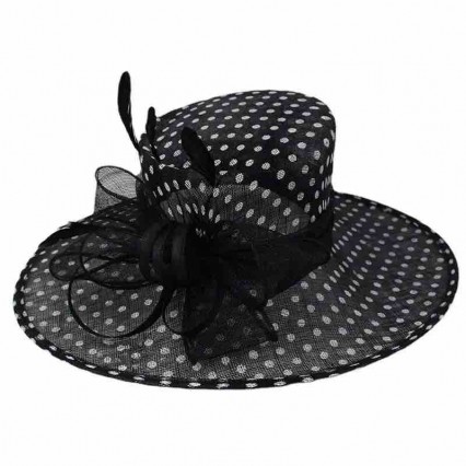 women ladies polka dot sinamay Church hat Kentucky Derby Dress Cloche sun Hat Fascinator Floral Tea Party Wedding hat women ladies polka dot sinamay Church hat Kentucky Derby Dress Cloche sun Hat Fascinator Floral Tea Party Wedding hat